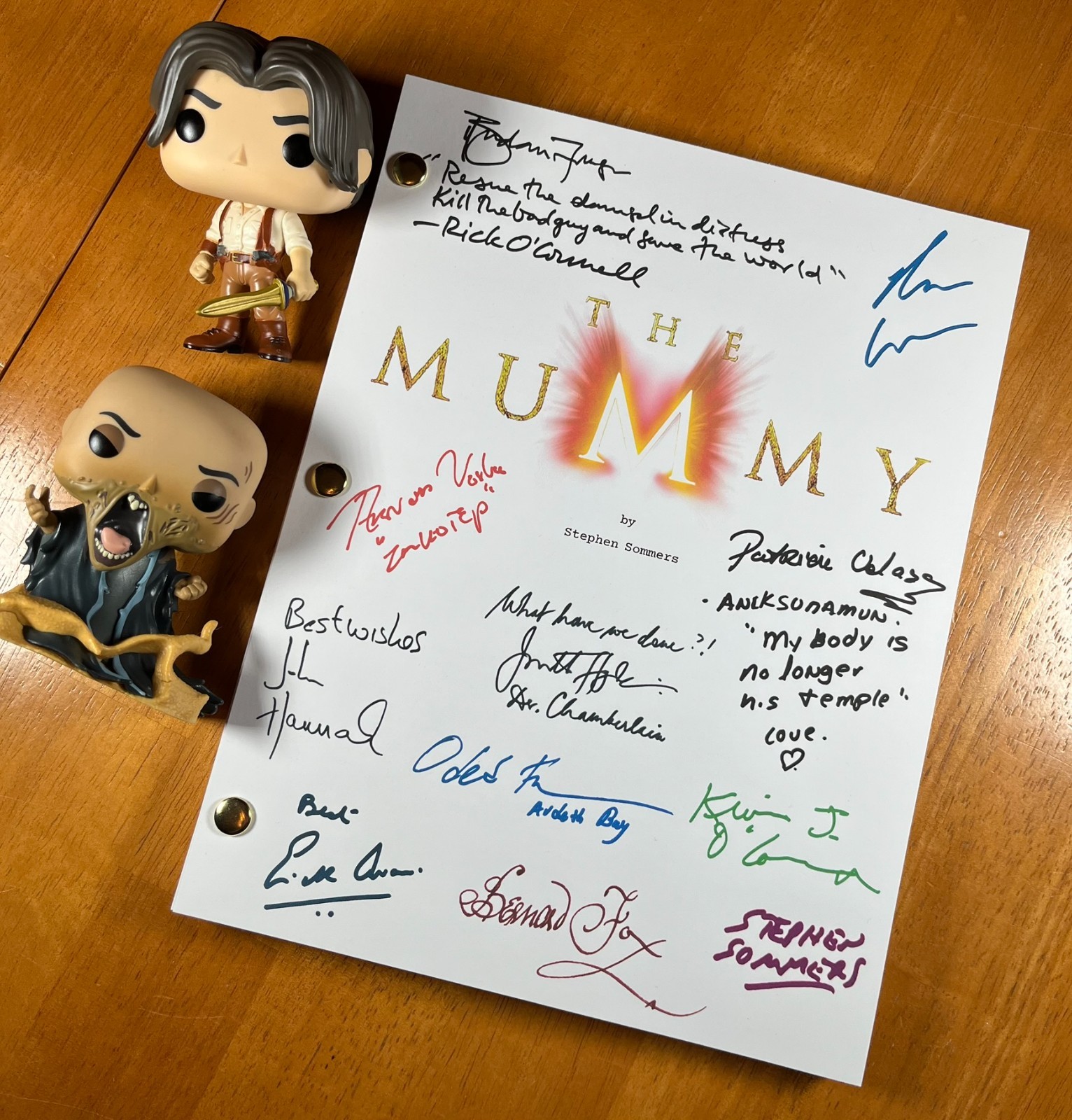 The Mummy Trilogy Scripts Signed- Autograph Reprints- Brendan Fraser- Horror