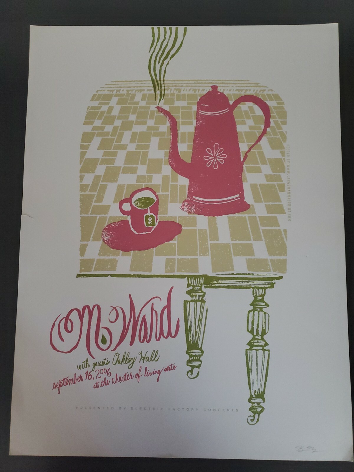M Ward concert poster The Electric Factory 9.16.06 Artist signed