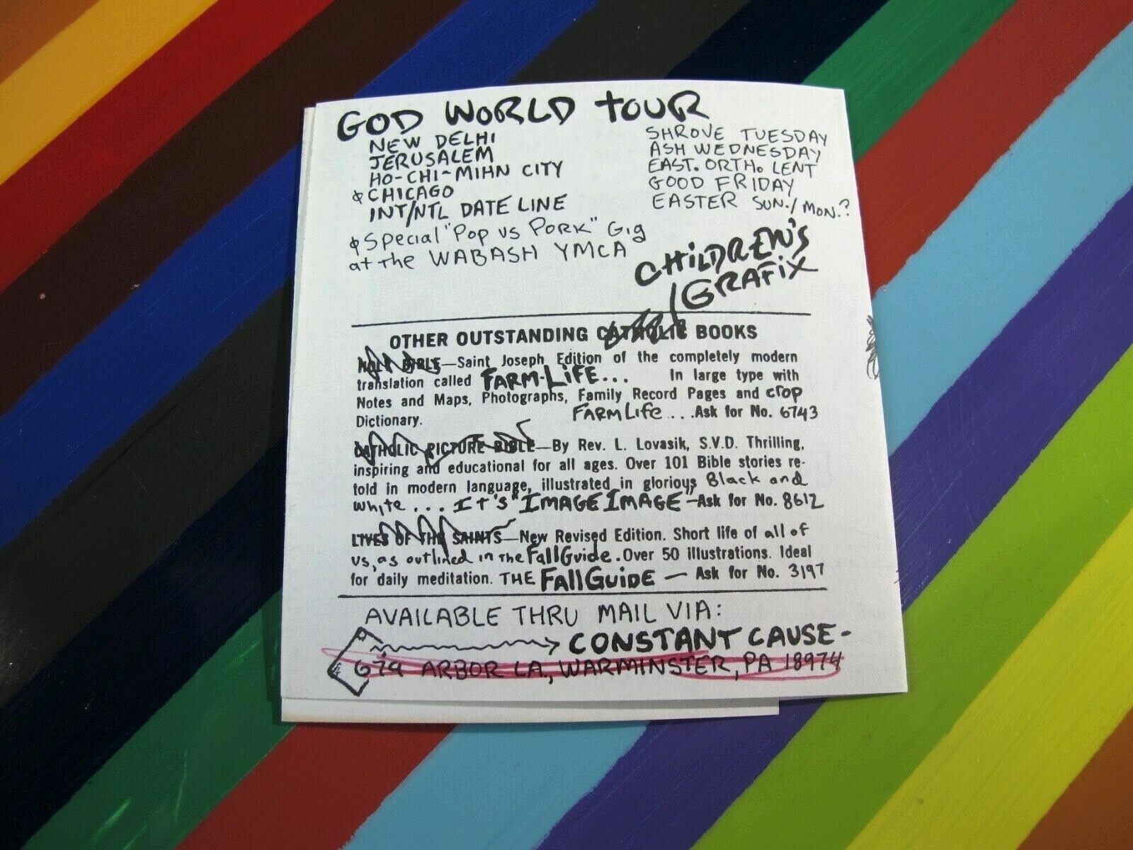 vtg underground comic comix Pogo On the Pope 1981 Constant Cause punk alt