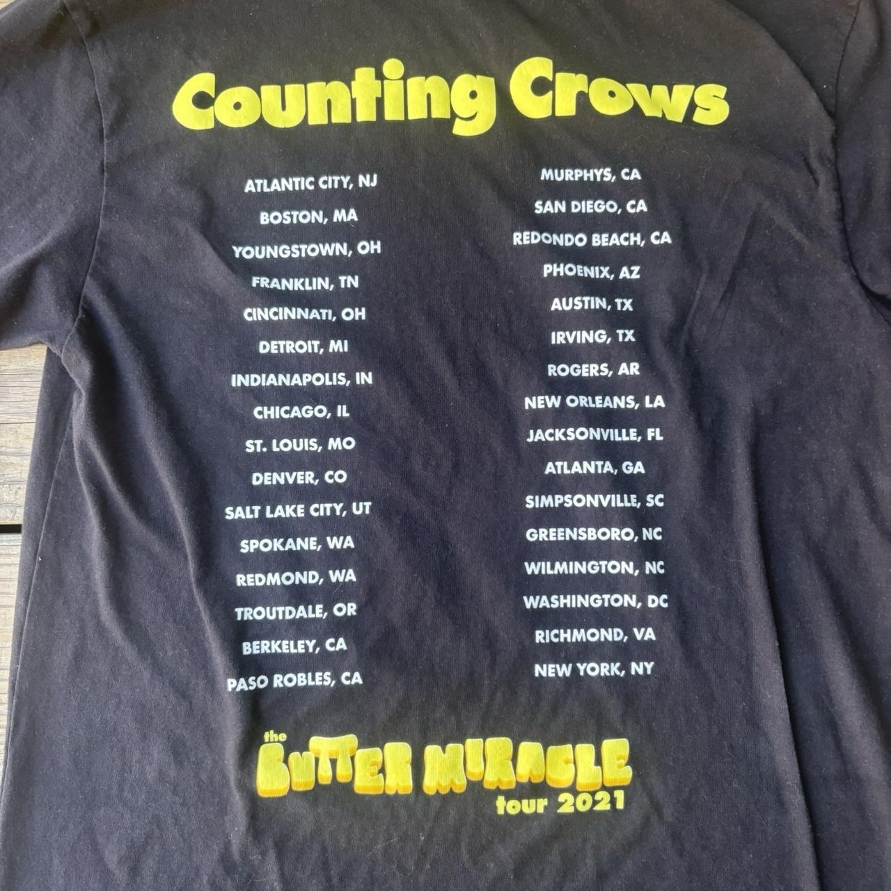 Counting Crows Butter Miracle Tour 2021 Black T-Shirt Size L
