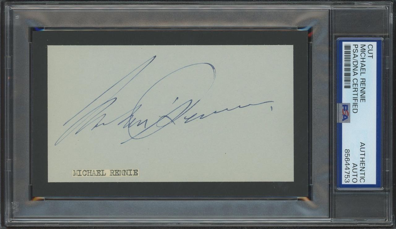 MICHAEL RENNIE (1909-1971) autograph cut | “Day the Earth Stood Still” – PSA/DNA
