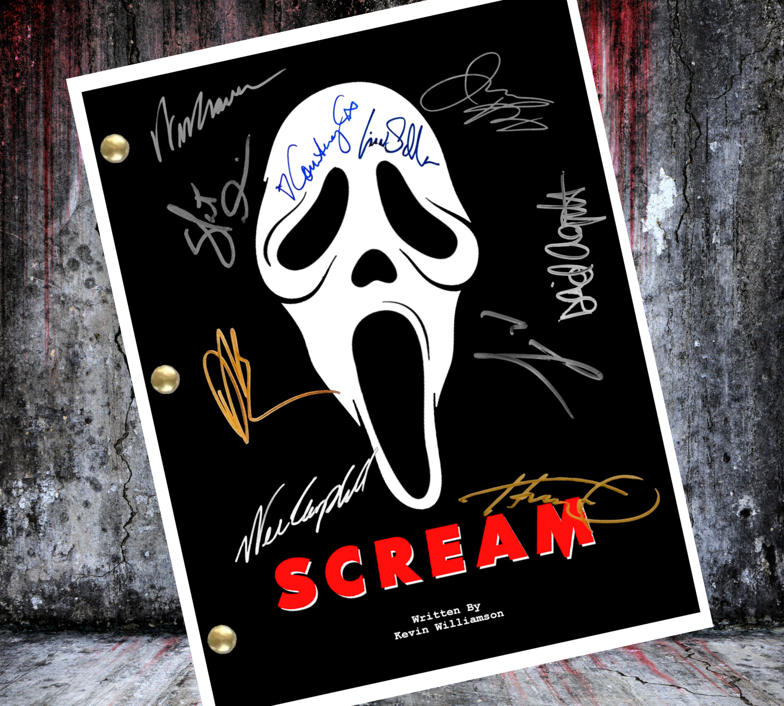 Scream Script Signed- Autograph Reprints- 120 Pages- Ghost Face- Scream 1996