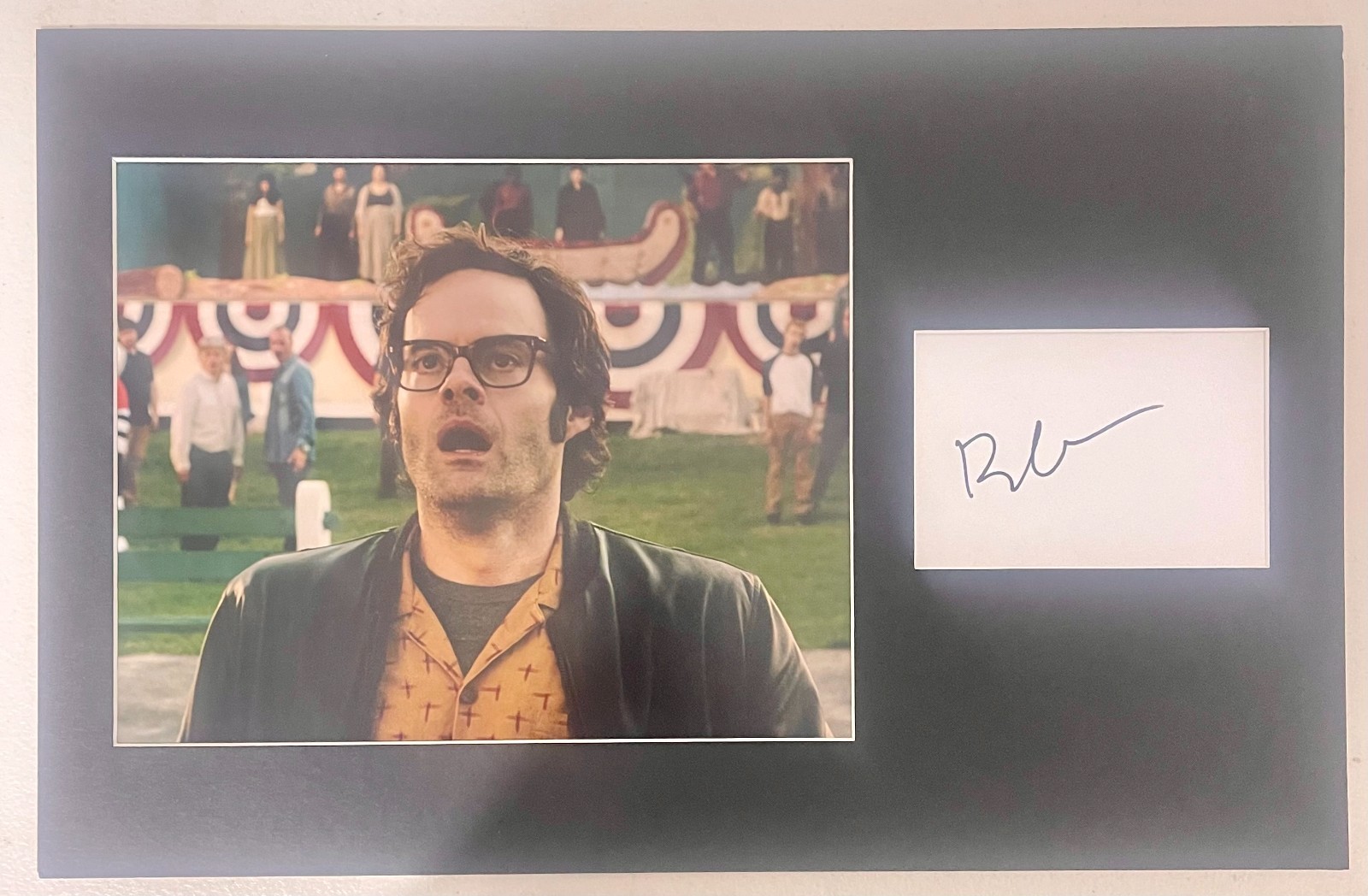 Bill Hader It: Chapter Two matted signed index card with photo 11×17 #1 Richie