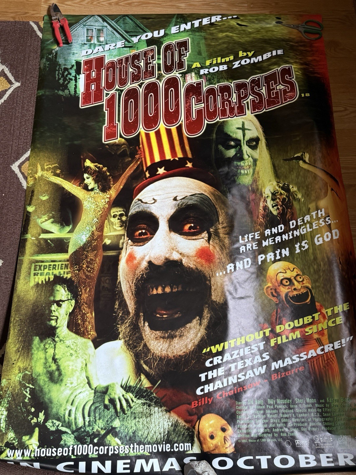 Rob Zombie House of 1000 Corpses Original Movie Poster 2003 Lions Gate Films