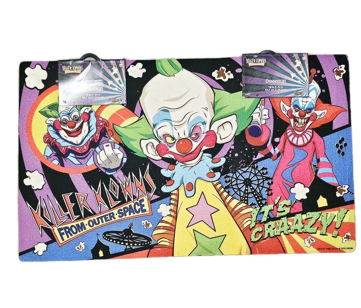 New Killer Klowns From Outer Space Doormat Rug Horror Mat Jumbo Shorty 18 X 30