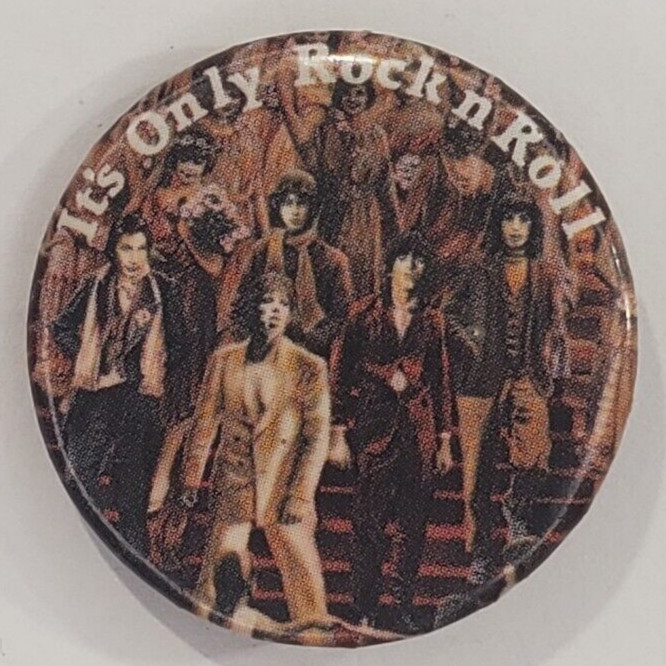 The Rolling Stones It’s Only Rock N Roll Pinback Button Classic LP Cover Shot