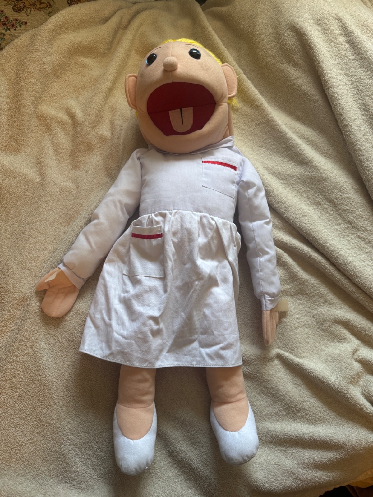Madtv mad tv show screen used nurse prop puppet Sesame Street skit episode 11.8