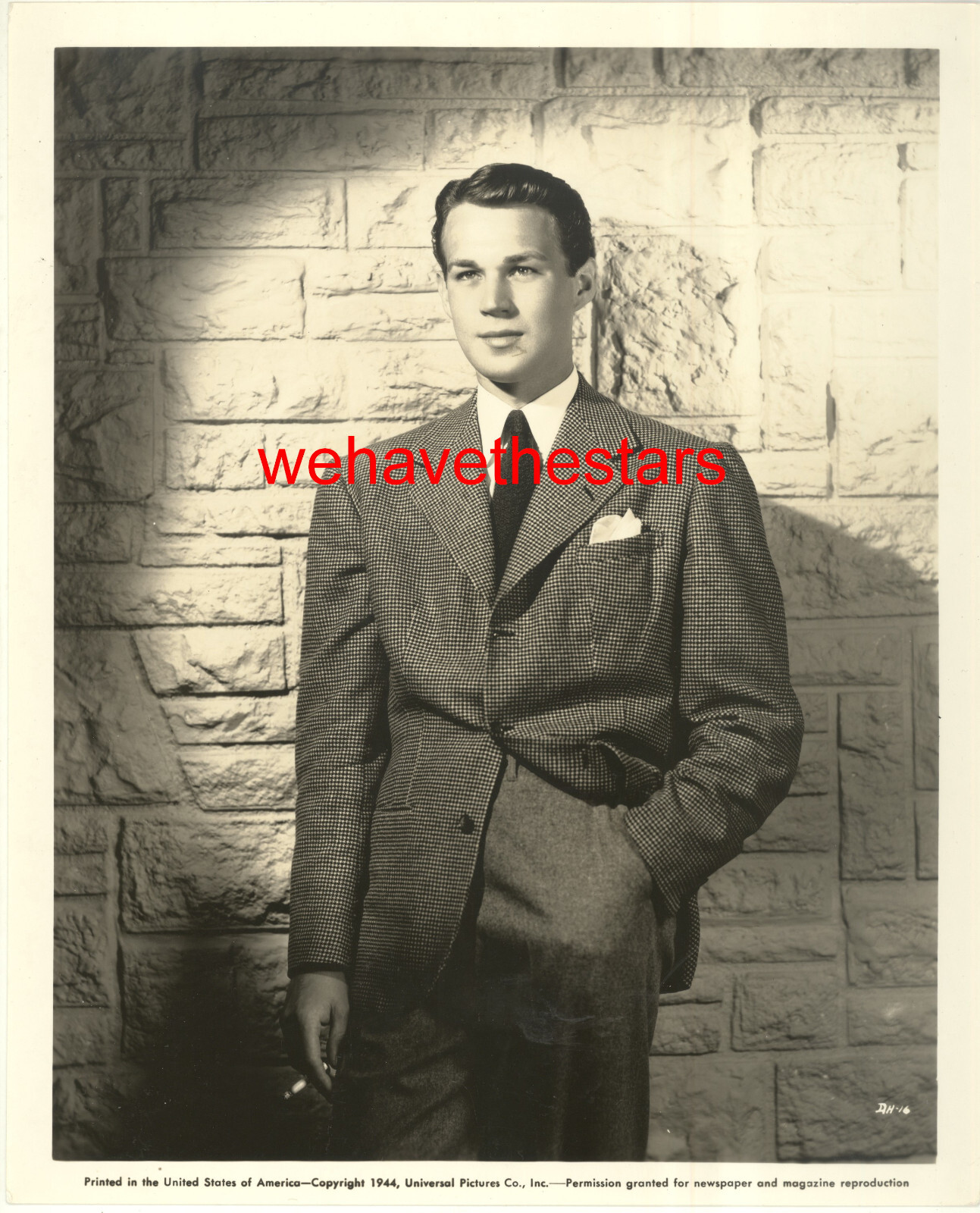 VINTAGE Dean Harens QUITE HANDSOME ’44 Publicity Portrait by RAY JONES