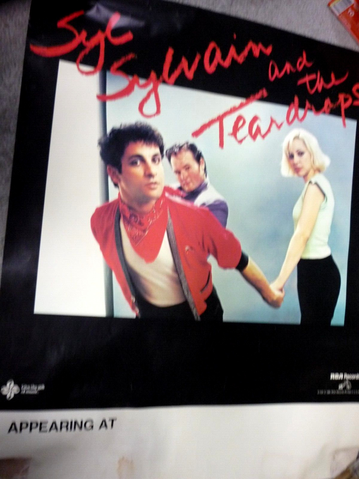 Syl Sylvain and the Teardrops Rare 1981 RCA Records PROMO POSTER NEW YORK DOLLS