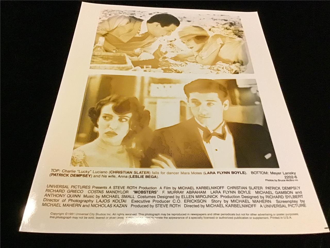Movie Still Mobsters 1991 Christian Slater, Lara F.Boyle—Emulsion Deterioration