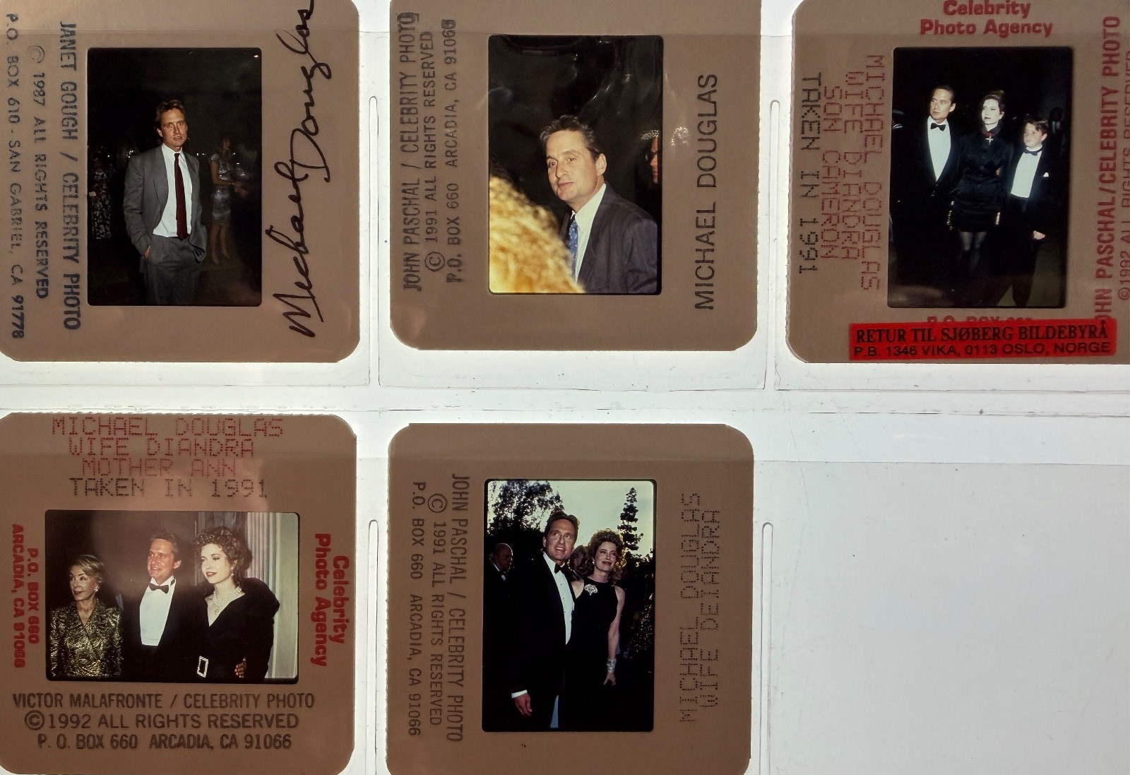 VINTAGE MICHAEL DOUGLAS CANDID ORIG. PHOTOS 35mm Slide FILM Transparency #669