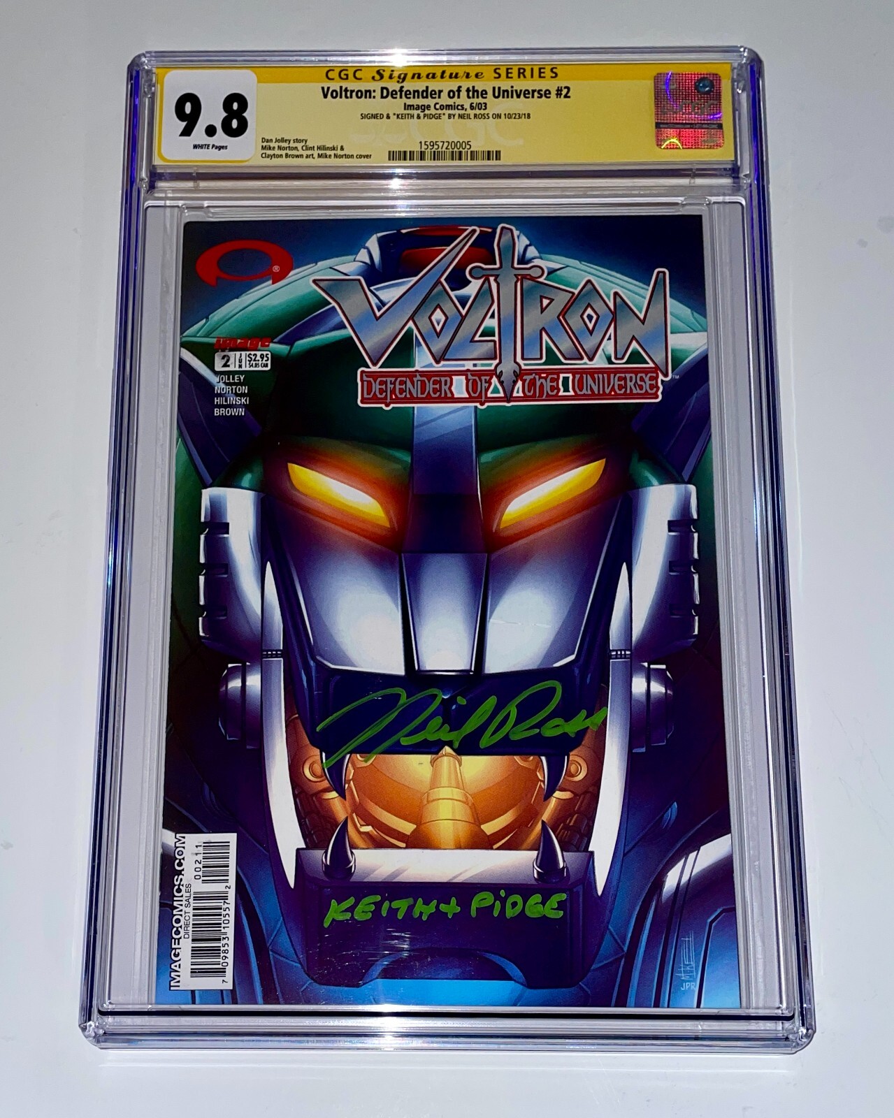 VOLTRON DOTU #2 CGC 9.8 Signature Series Comic NEIL ROSS Autograph Slabbed