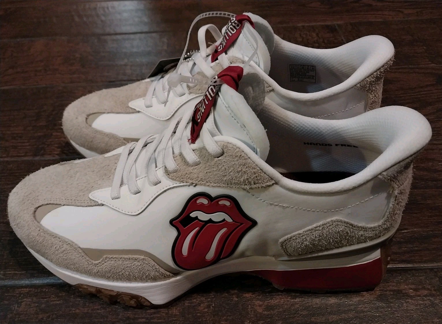 Rolling Stones Shoes Skechers Mark Nason X Red Tan White Sneakers Men’s 12 RARE