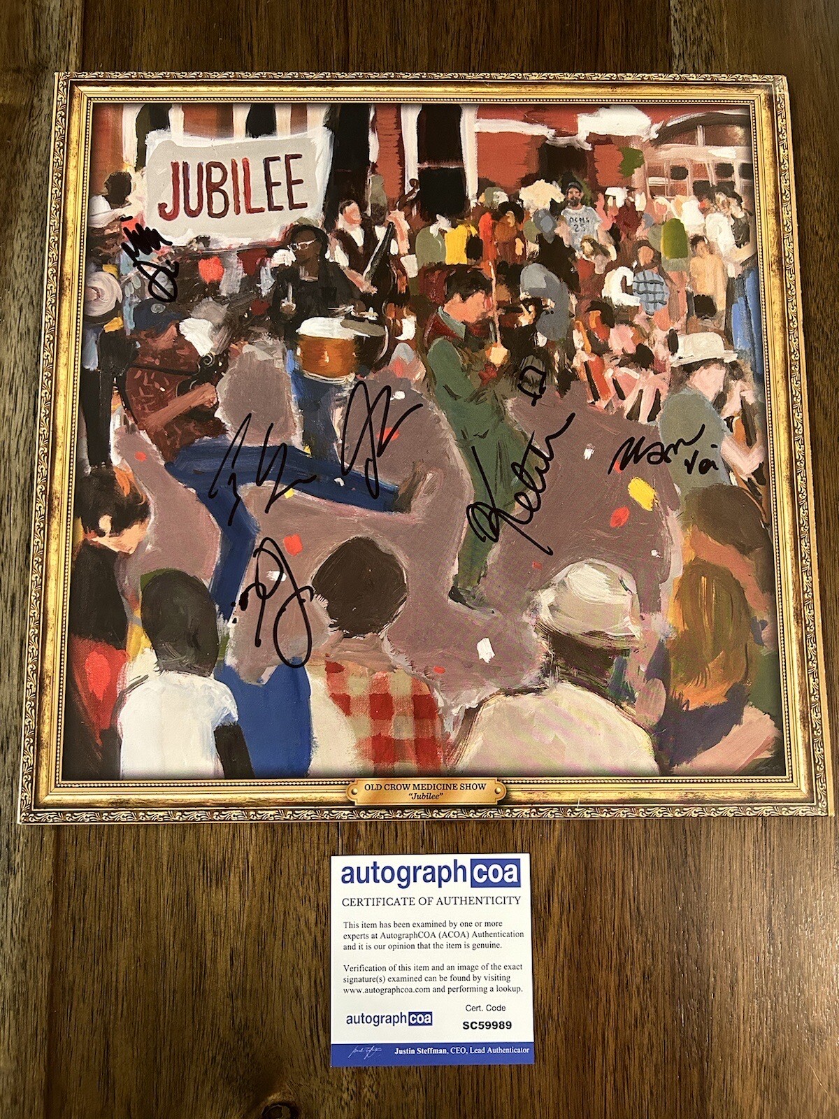 ‘Old Crow Medicine Show’ Signed ‘Jubilee’ Vinyl Album Ketch Secor ACOA OCMS