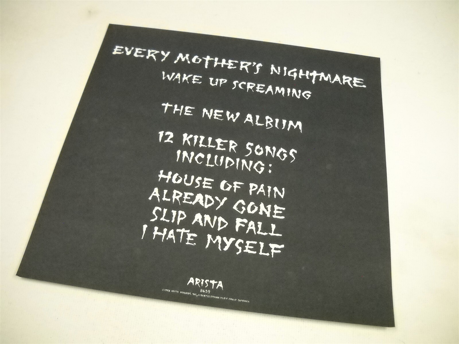 EVERY MOTHER’s NIGHTMARE 1993 2-sided PROMO DECORATOR FLAT Wake Up Screaming