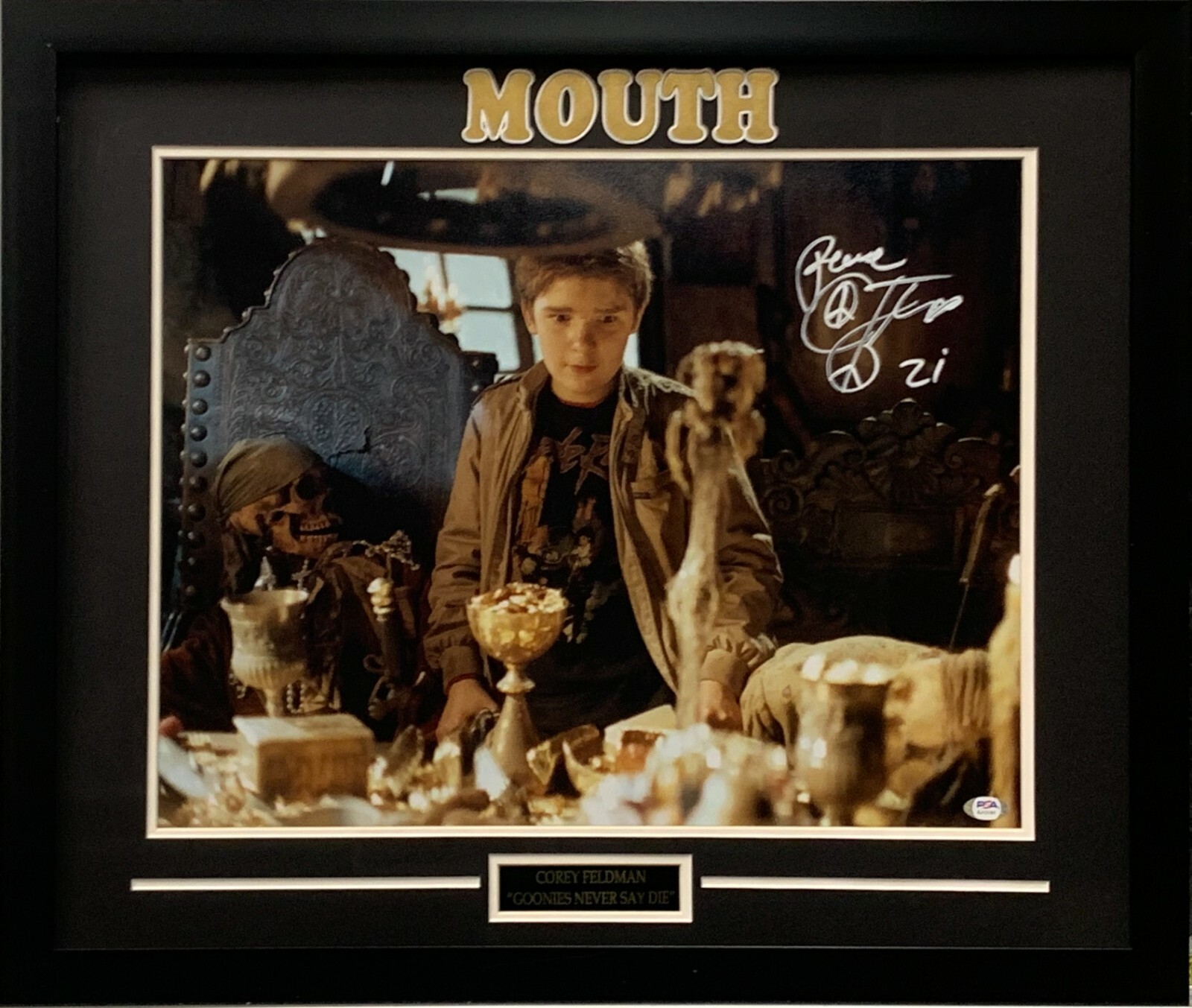 Corey Feldman autographed signed inscribed 16×20 framed photo The Goonies JSA
