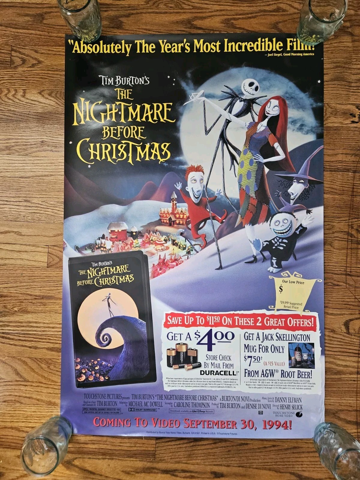 The Nightmare Before Christmas – Touchstone Home Video – 1993 – Announcement