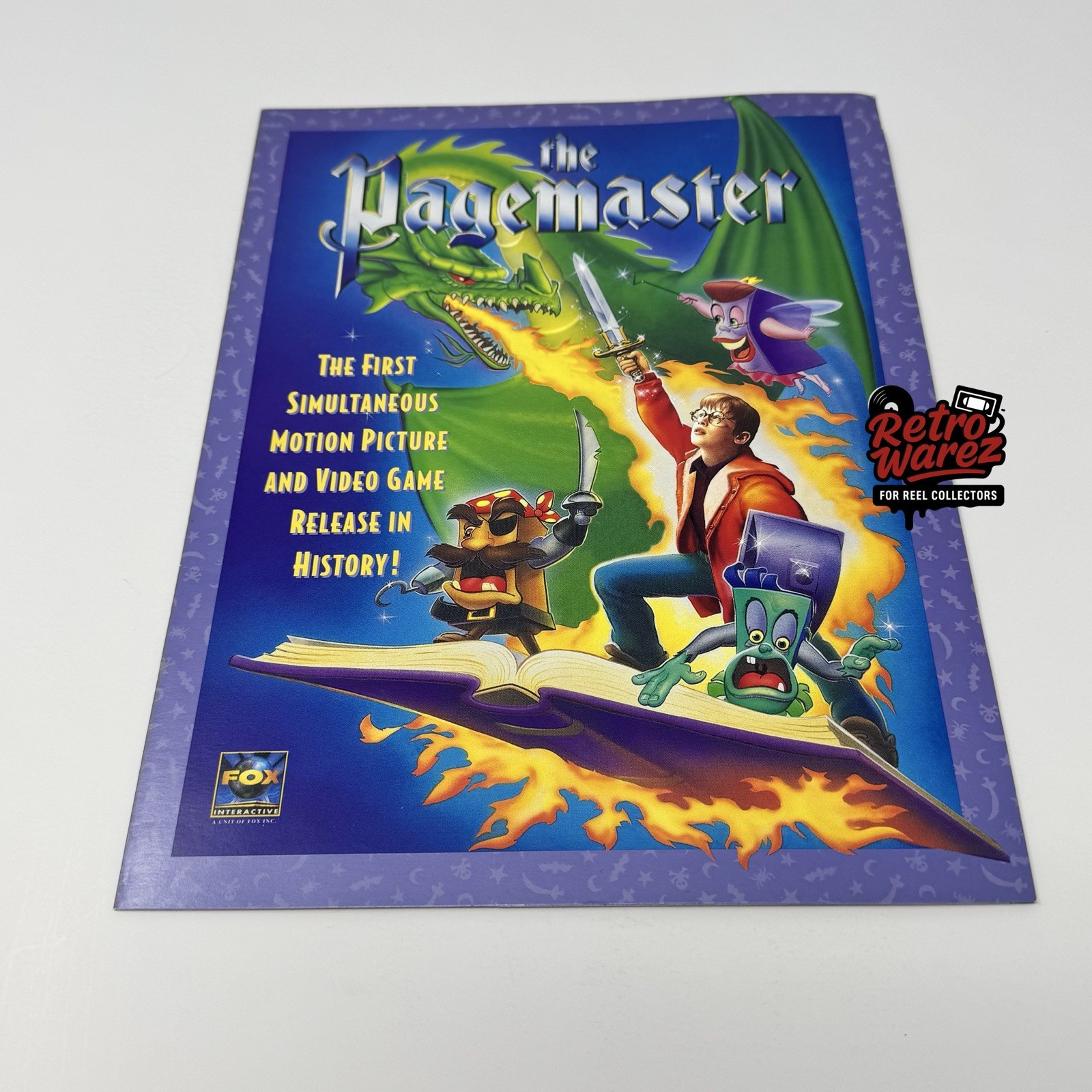 The Pagemaster 1994 Video Game Promo Book 8.5×11” Nintendo Sega Macaulay Culkin