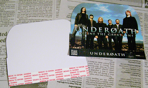 UNDEROATH promo BIN CARD 2006 Define The Great Line — 4-1/2 inches x 5 inches