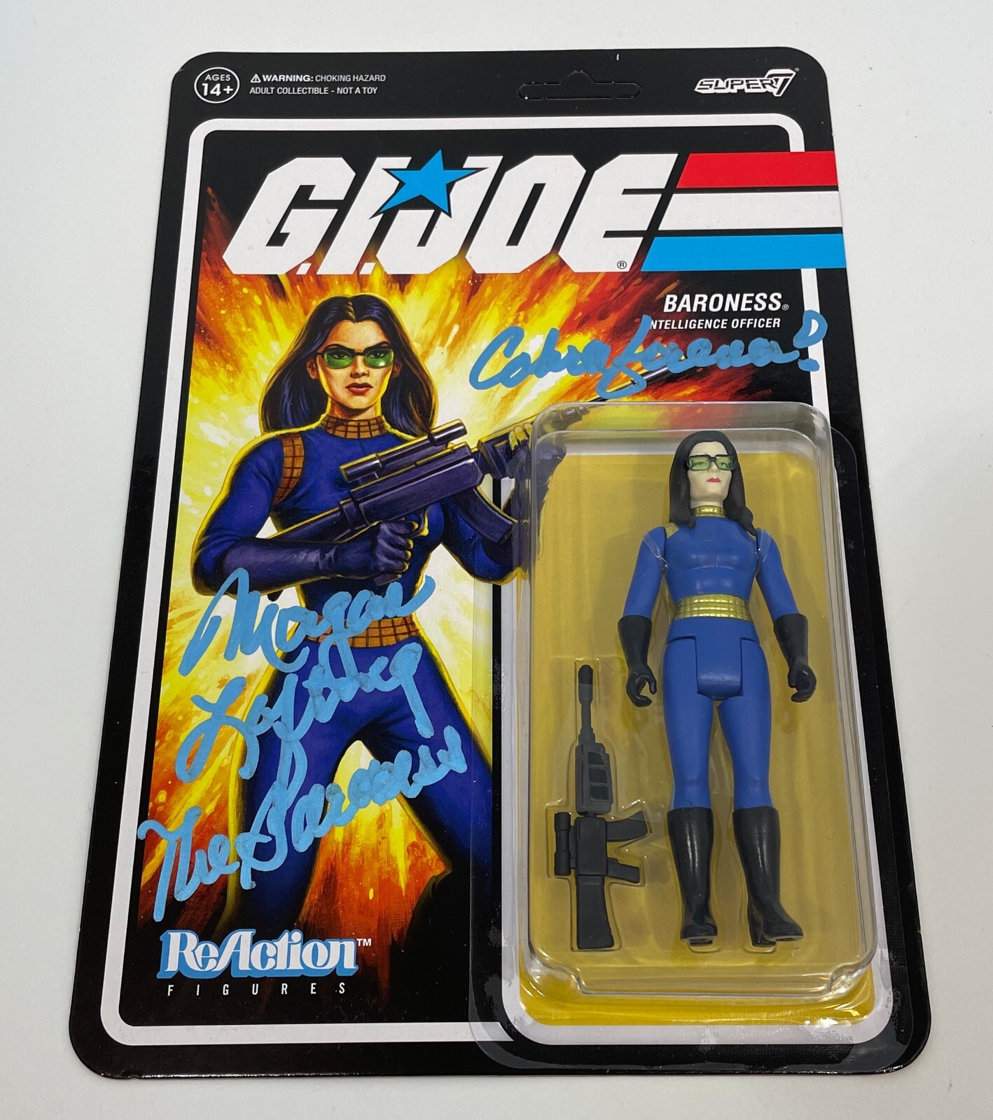 MORGAN LOFTING Hand Signed GI JOE Action Figure BARONESS Autograph JSA COA CERT