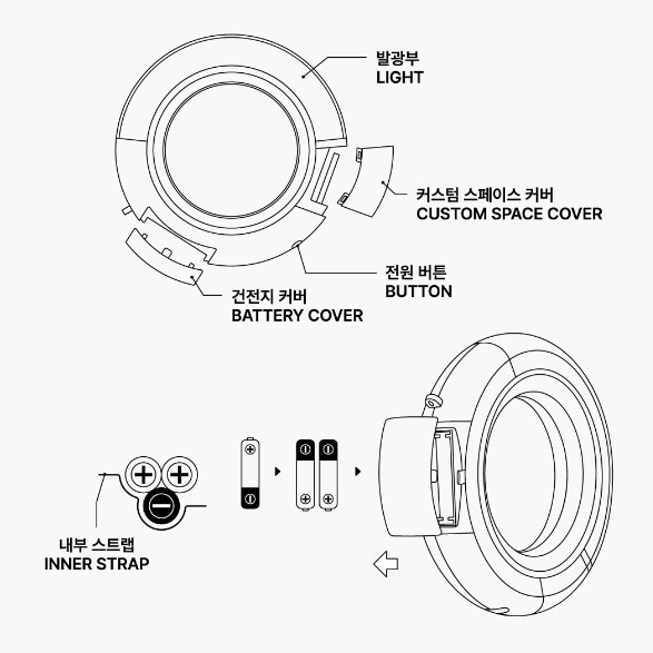 Pre-order ITZY Official Light Ring ver.2 Fanlight for Concert Cheering & POB