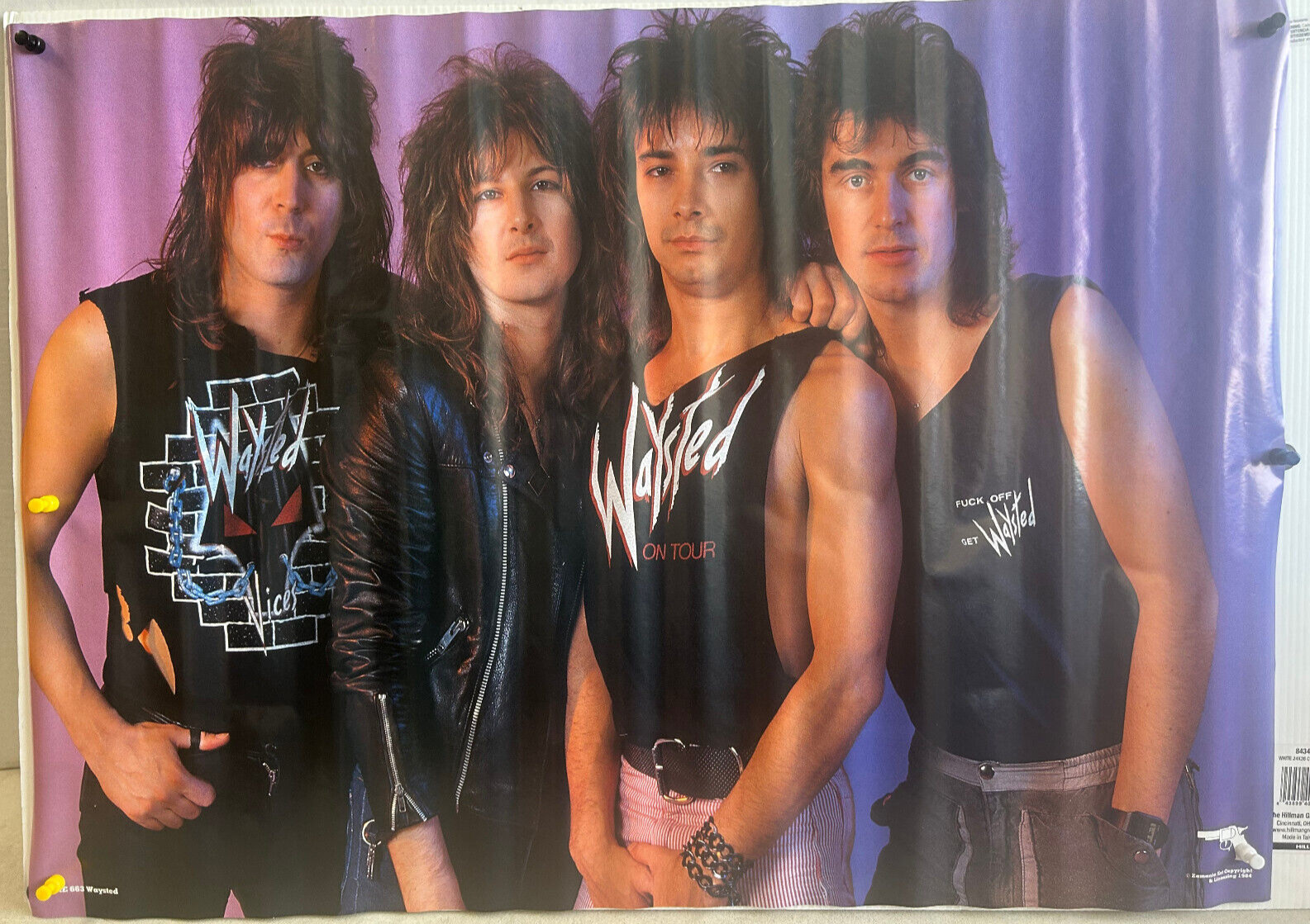 ROLLED VINTAGE 1984 WAYSTED HARD ROCK METAL BAND POSTER PETE WAY ZAMANIA RE663