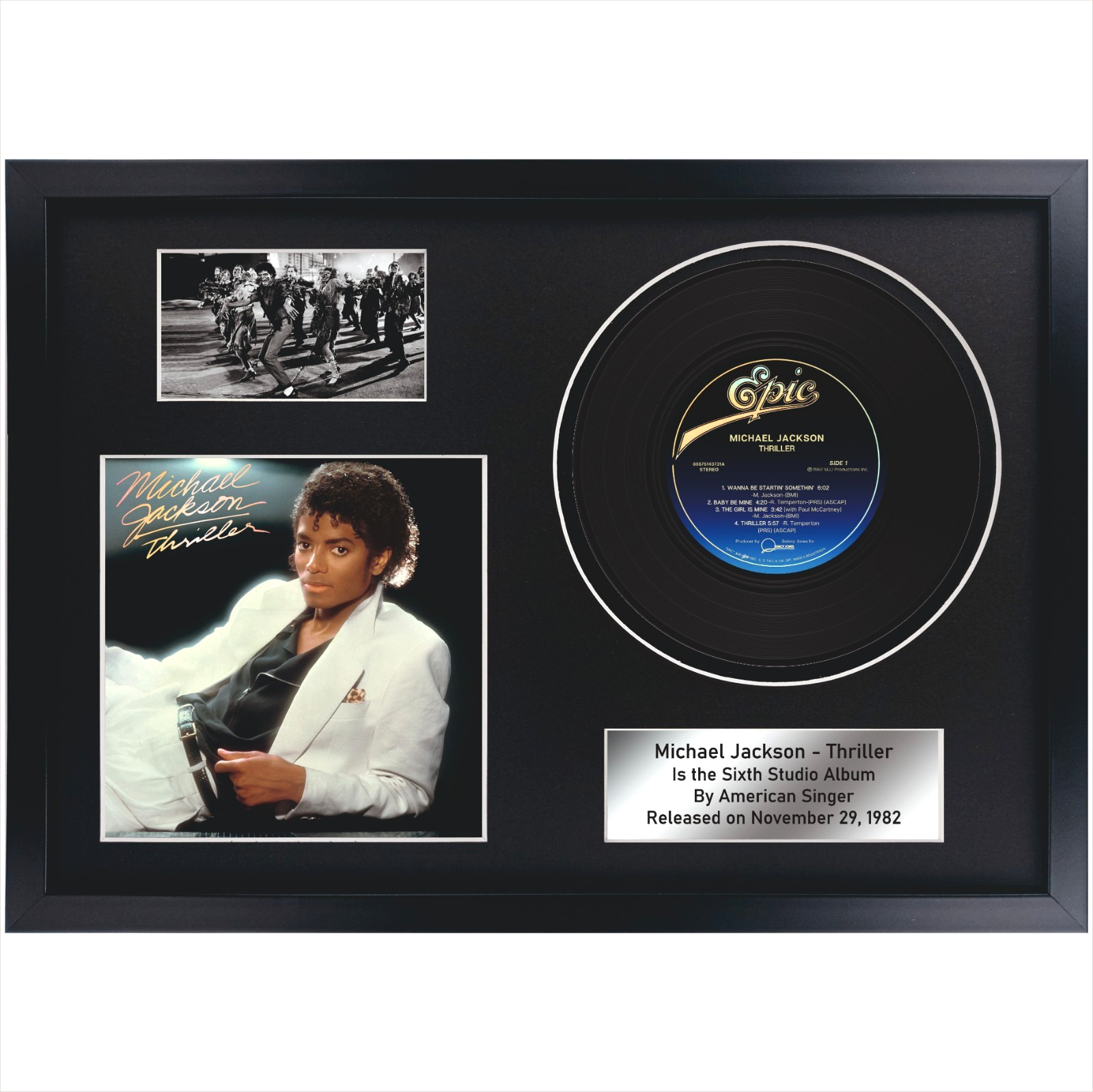 Michael Jackson – Thriller / LP / Memorabilia / Souvenir in black frame / Rock