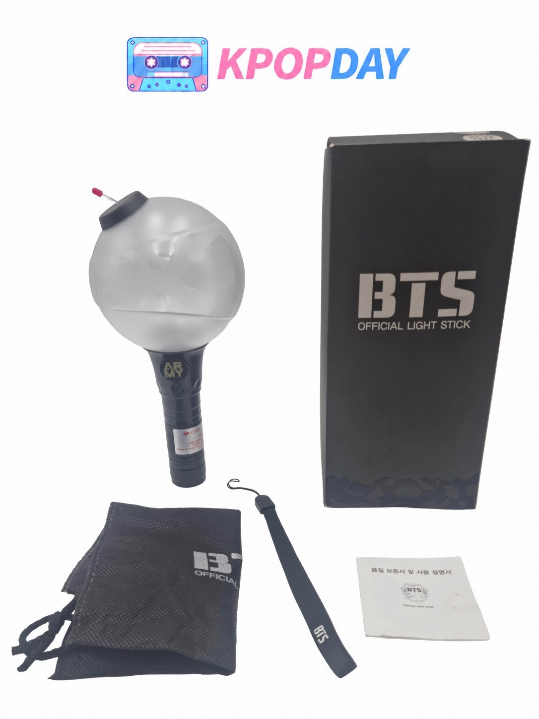 BTS OFFICIAL LIGHT STICK FANLIGHT ARMY BOMB VER.1 (SET) Tested