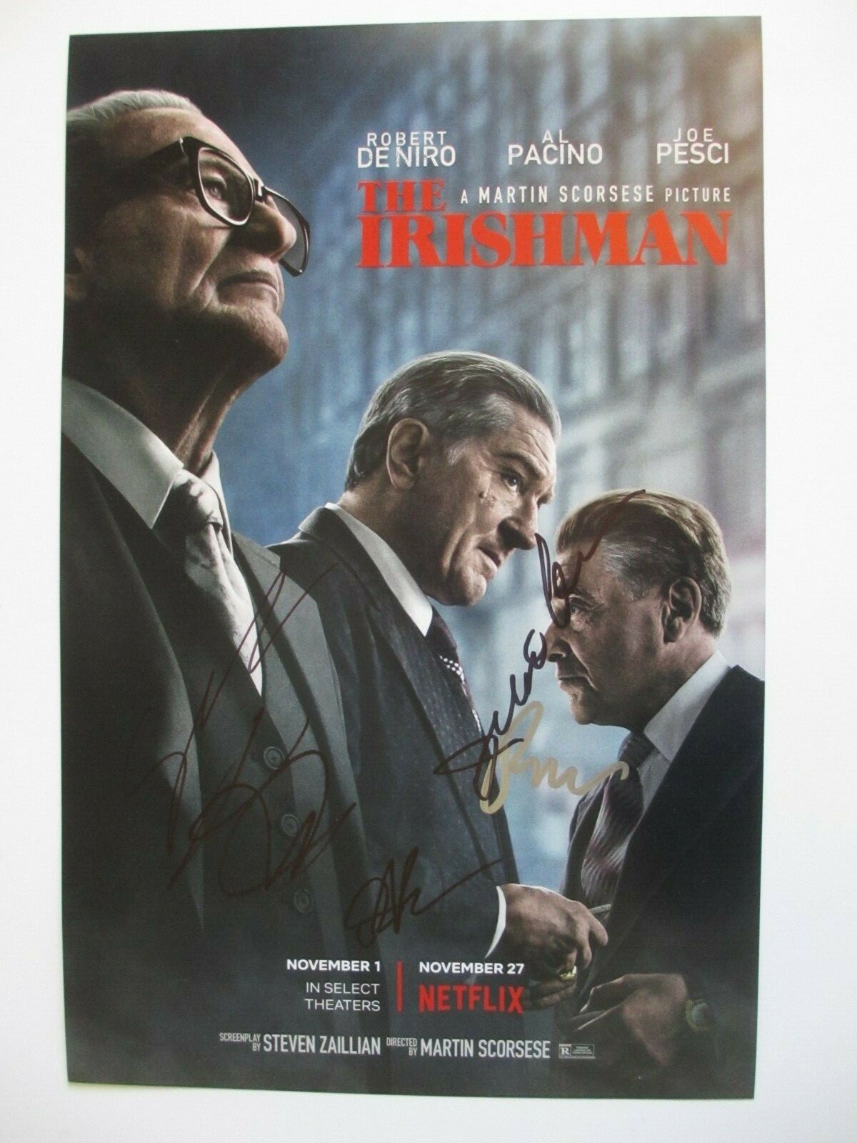 THE IRISHMAN CAST SIGNED 11×17 PHOTO RAY ROMANO IRWIN WINKLER DC/COA A