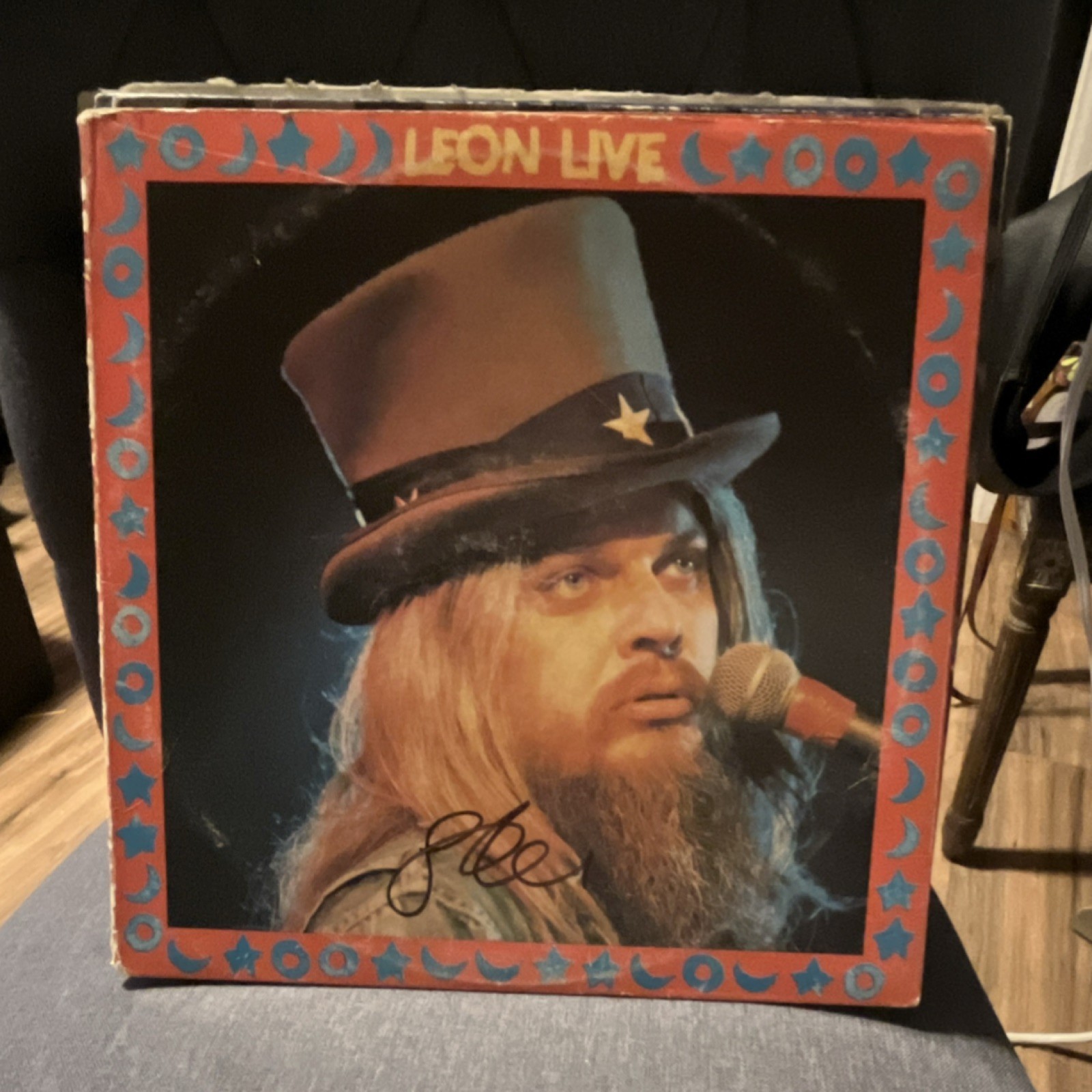 Leon Russell Leon Live SIGNED Authenticated WITH CERTIFICATE LPShelter STCO-8917