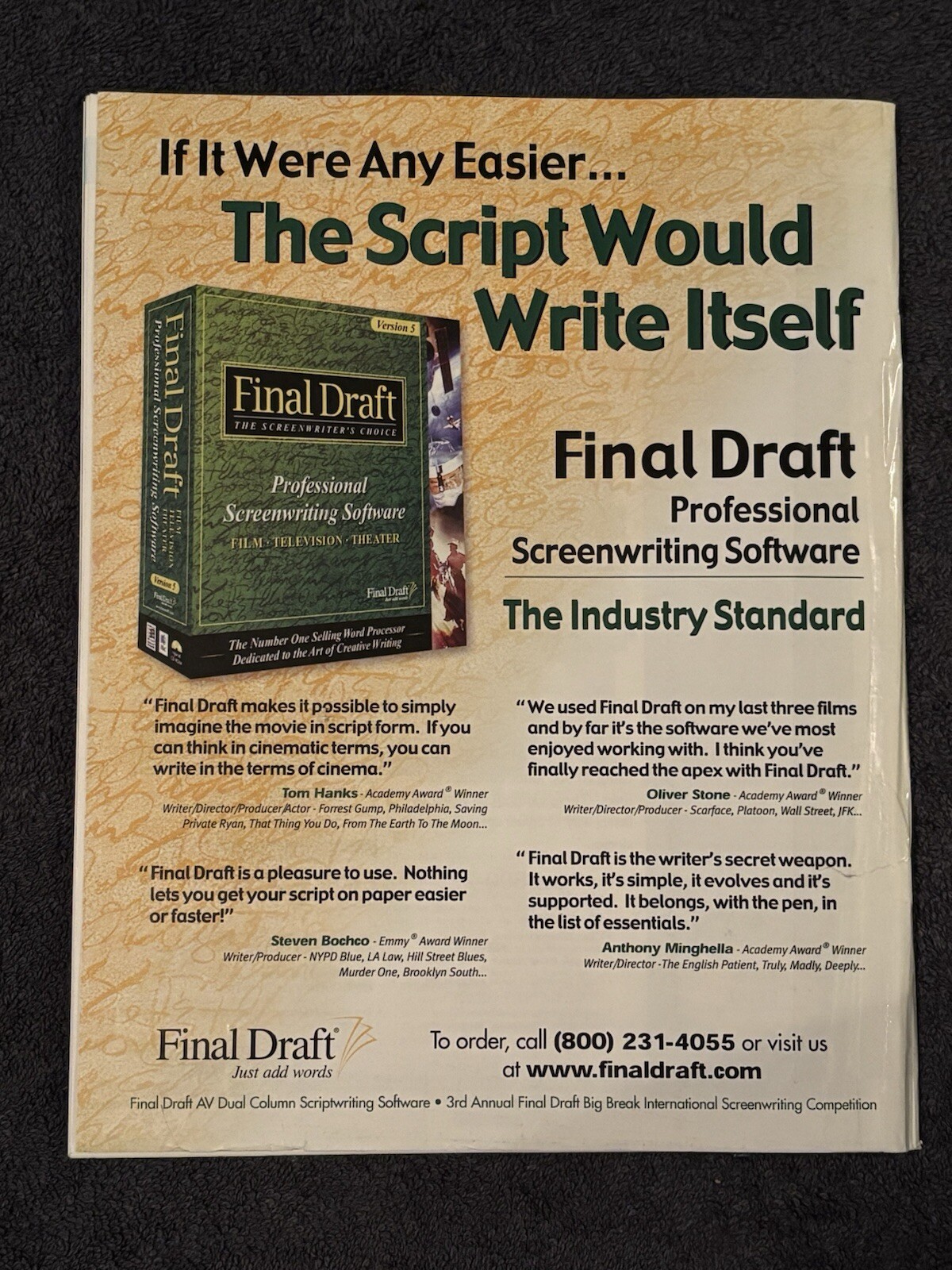 Why We Write Creative Screenwriting Vol 9 #2 Charlie Kaufman Shane Black 2002