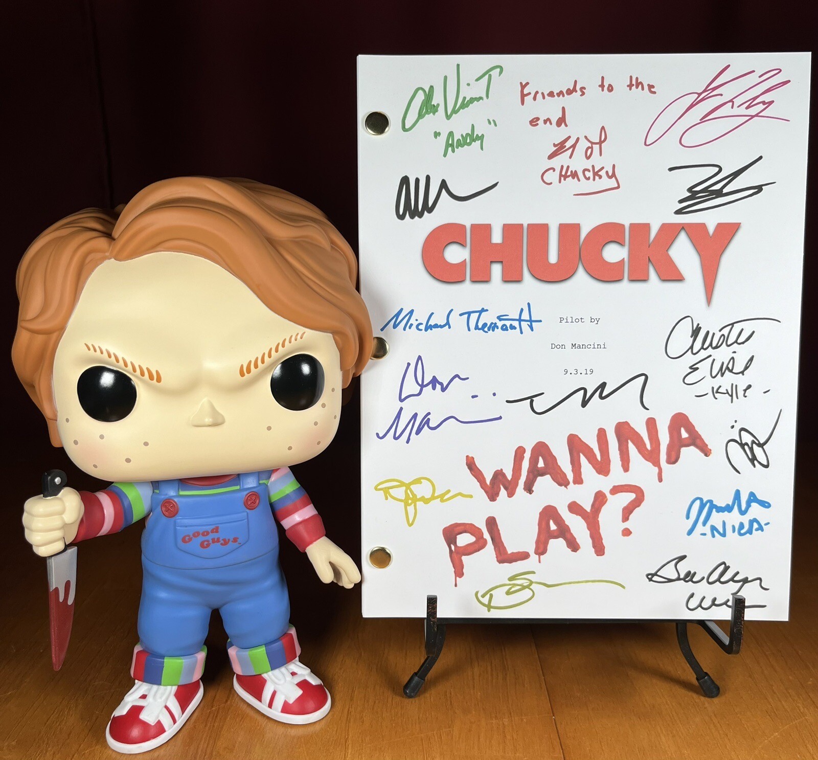 Chucky Pilot Script Signed- Autograph Reprints- Chucky TV Show- Child’s Play