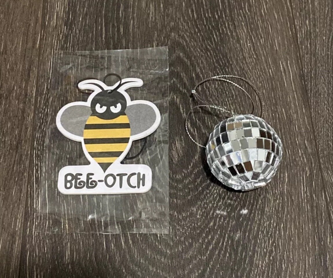 Bee otch Air Freshener & Disco Ball Beeotch Transformers Bumblebee Camaro VW