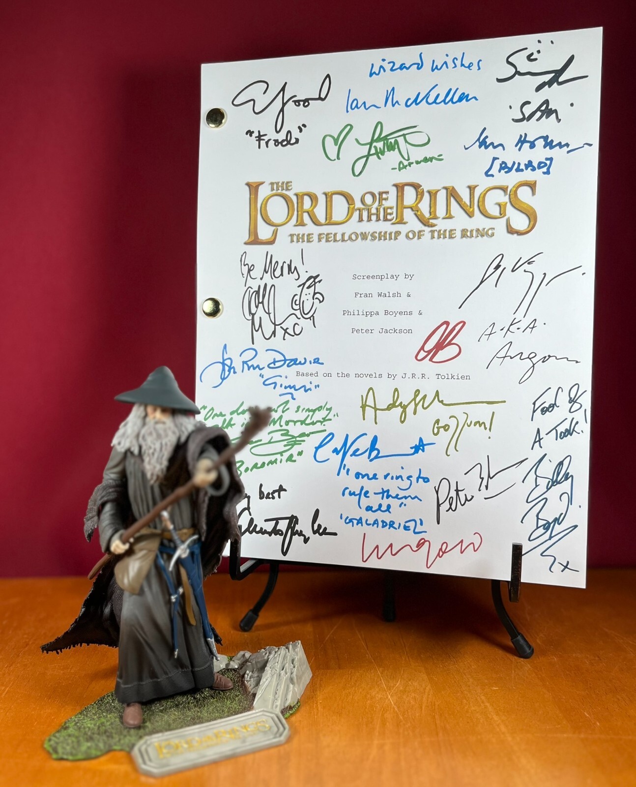 Lord of the Rings: The Fellowship of the Ring Script Signed- Autograph Reprints