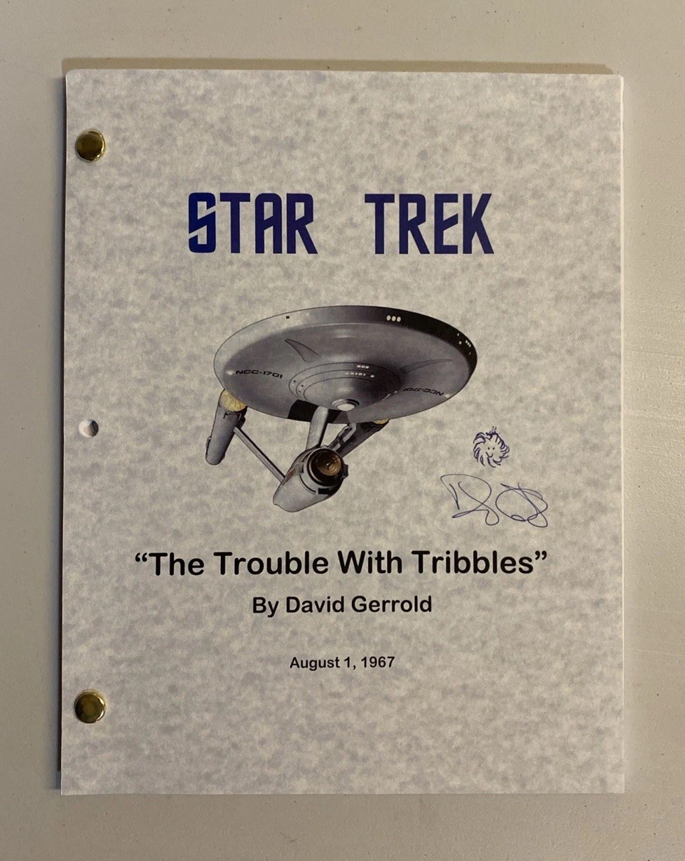 STAR TREK Script :The Trouble With Tribbles *Signed by Author David Gerrold 🖖
