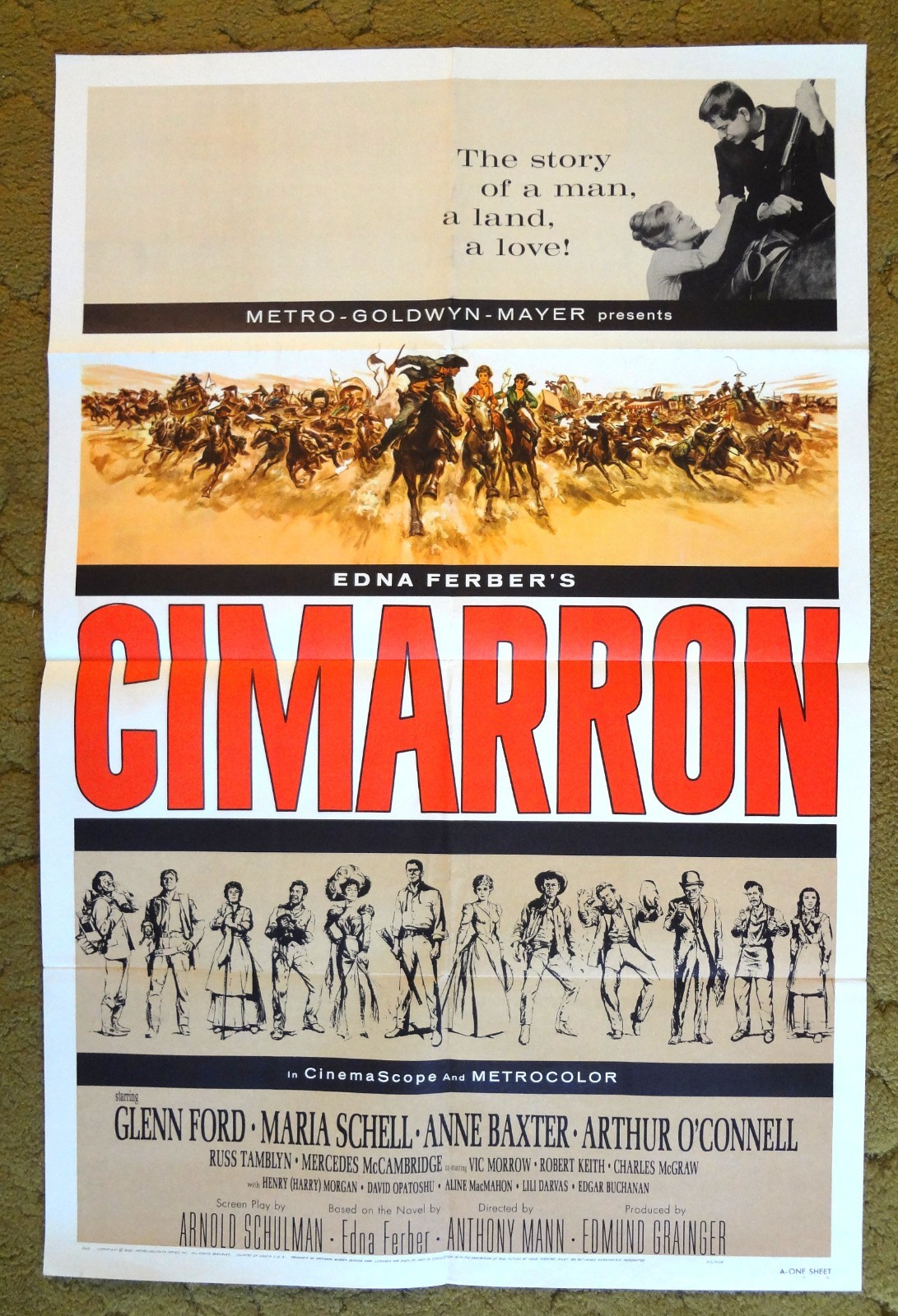 CIMARRON 1960 great Western with Glenn Ford Maria Schell Anne Baxter STYLE A