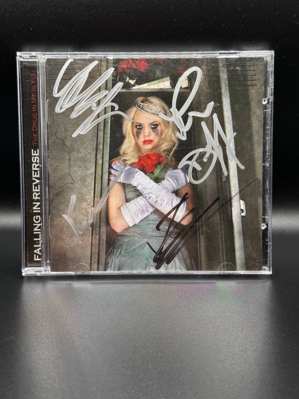 FALLING IN REVERSE Autographed “Drug In Me Is You” CD JSA Signed Ronnie Radke +4