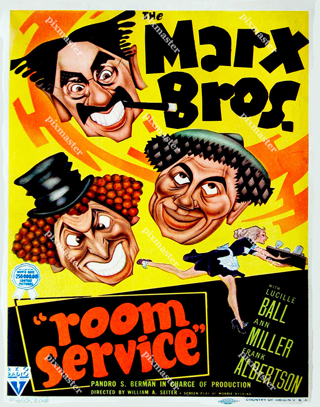 MARX BROTHERS 1938 in ROOM SERVICE 11 X 14 LOBBY POSTER CARD