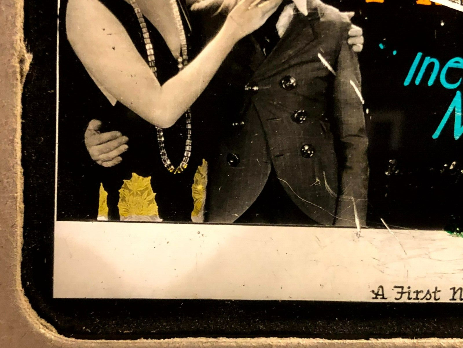 Harry Langdon Very Rare Magic Lantern Glass Movie Slide ’26 Langdon Strong Man