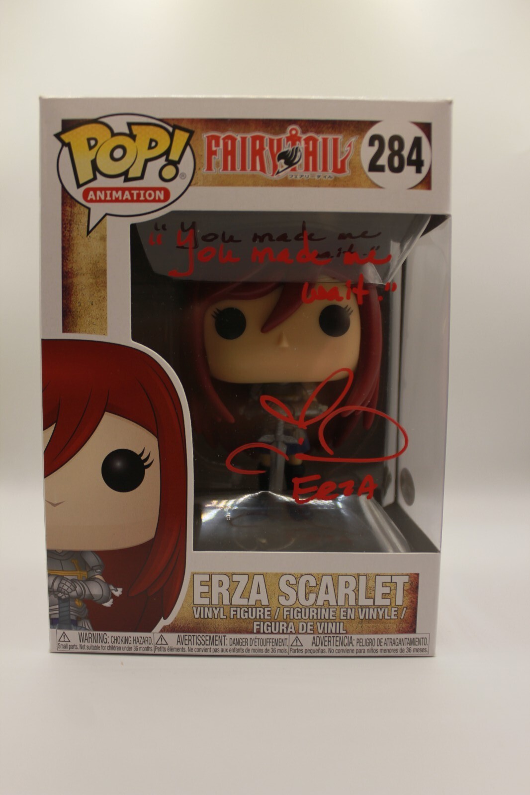 Erza Scarlet Fairy Tail Signed Funko Collen Clinkenbeard JSA