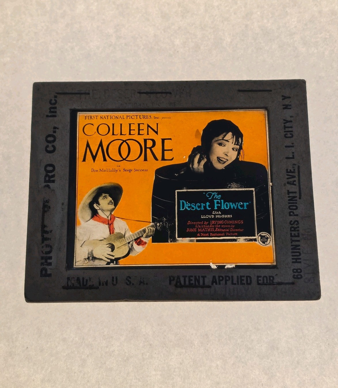 VTG Magic Lantern Glass Slide 1925 The Desert Flower Colleen Moore Lost Film