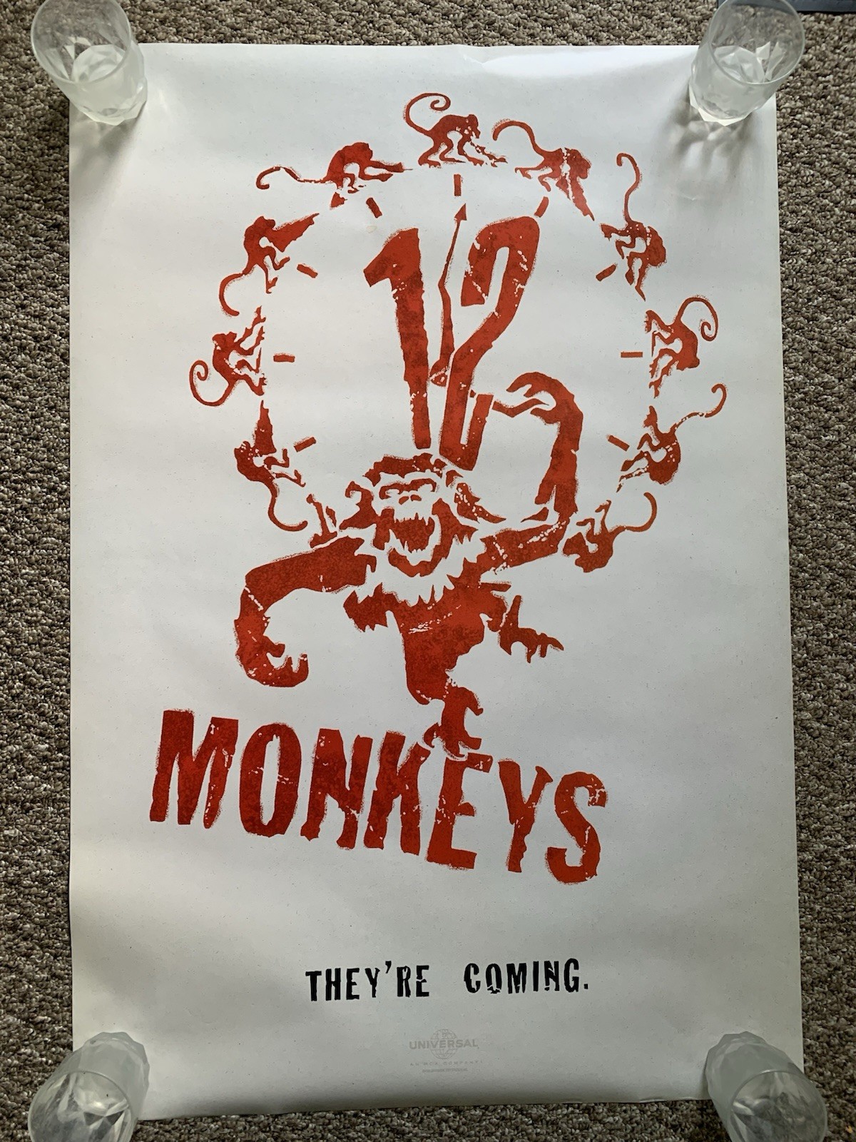 12 Monkeys S/S Advance Original Movie Poster 27X40 – 1995 Willis