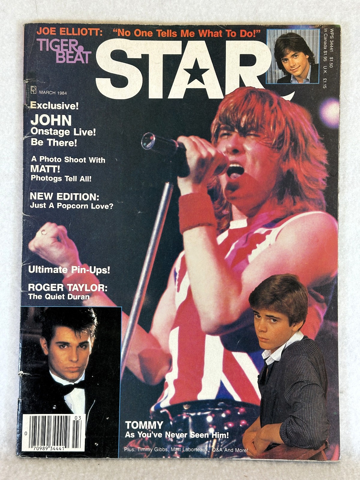 TIGER BEAT STAR MAGAZINE (US) MAR 1984 VOL 7 #12 DEF LEPPARD JOHN STAMOS DURAN