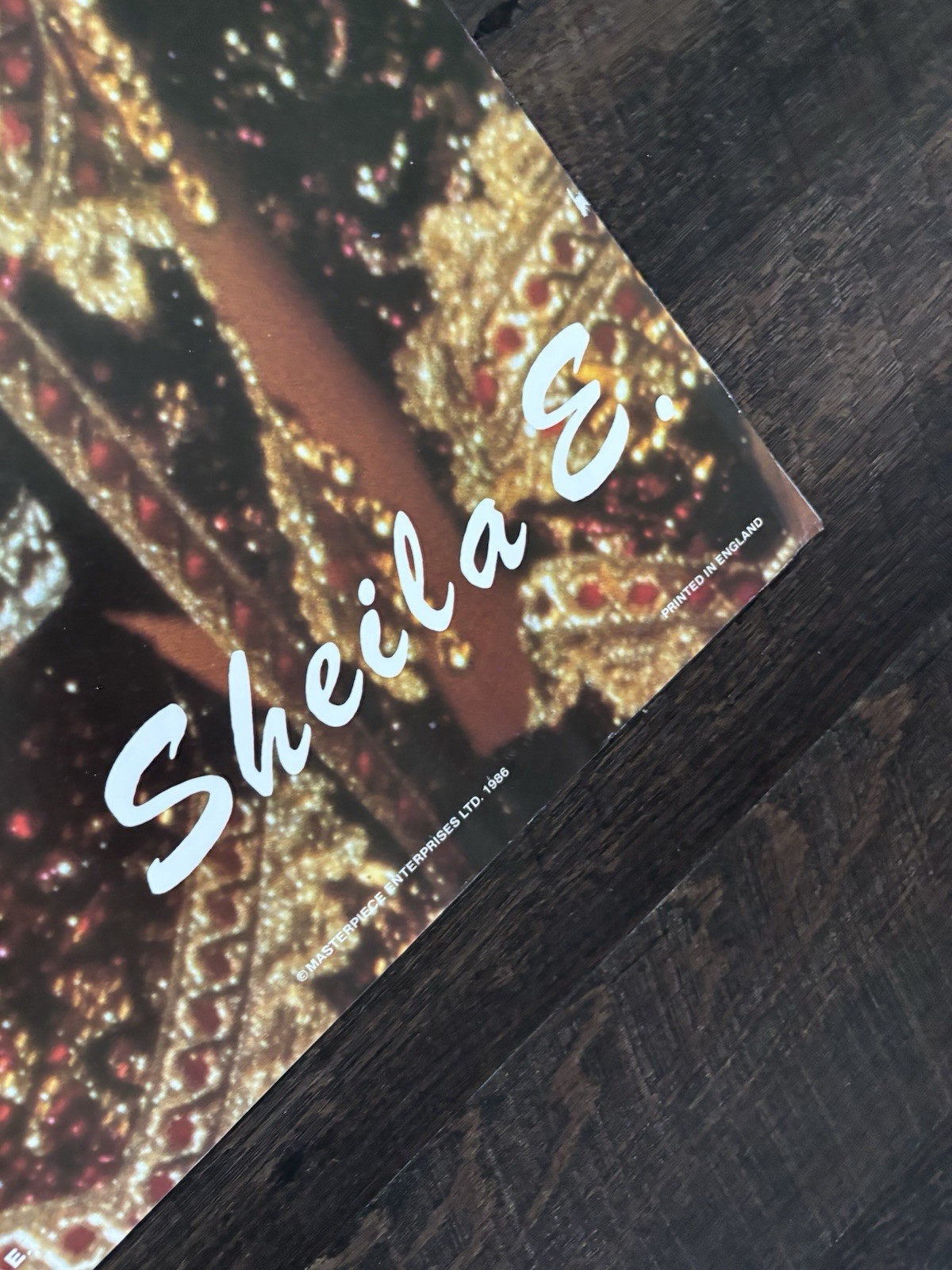 Sheila E. Rare Poster Original 1986 Vintage Pop Star Printed in England 80s