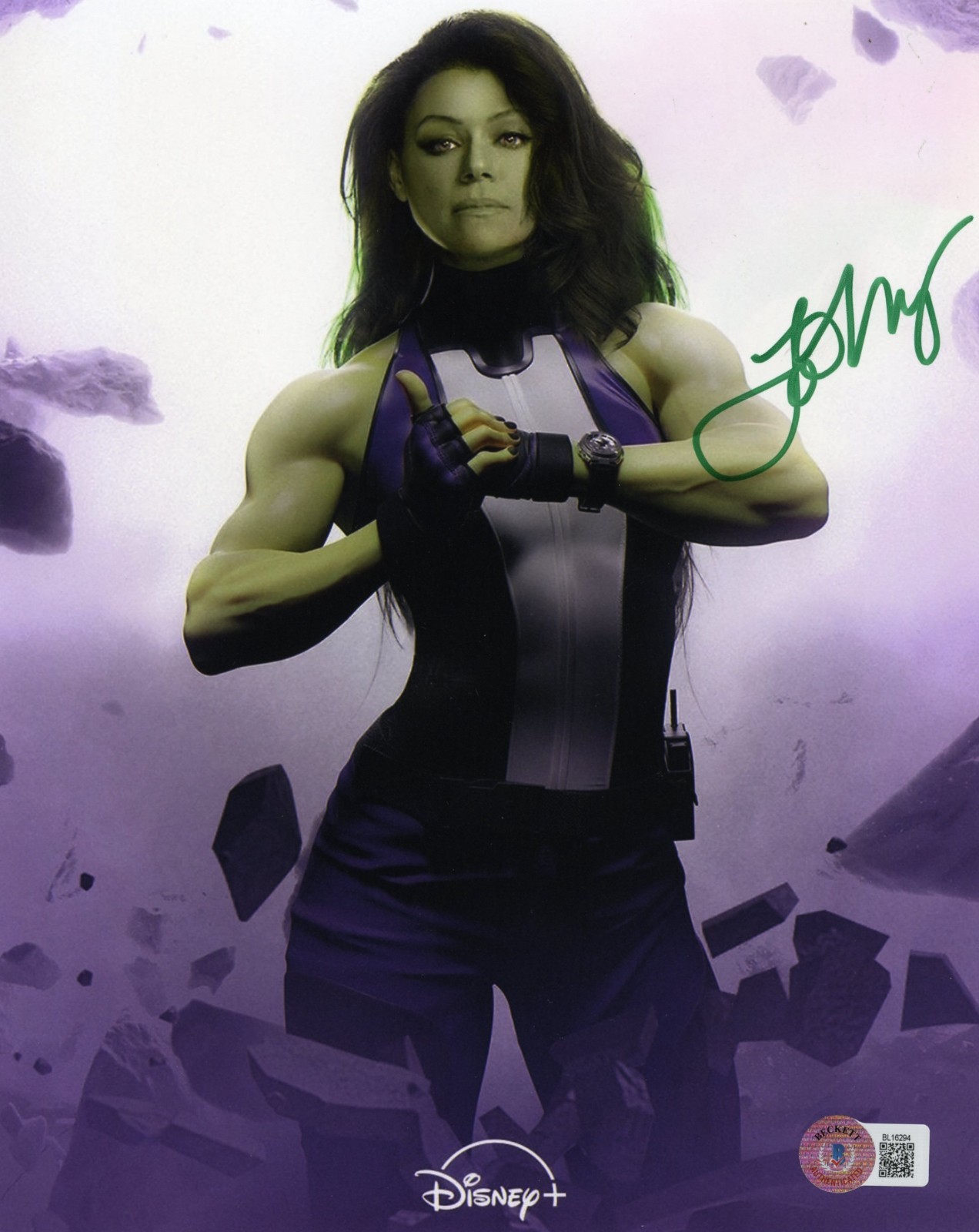 *SHE-HULK* TATIANA MASLANY SIGNED 8×10 PHOTO BECKETT AUTO