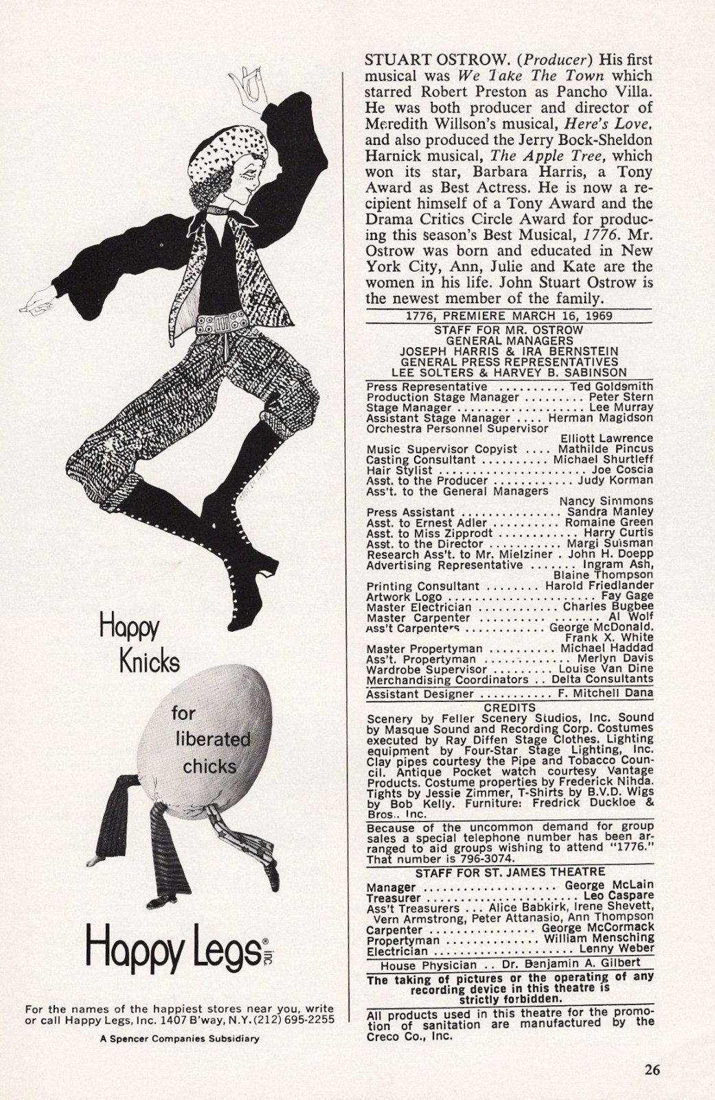 Betty Buckley “1776” John Cullum / William Daniels / David Ford 1971 Playbill