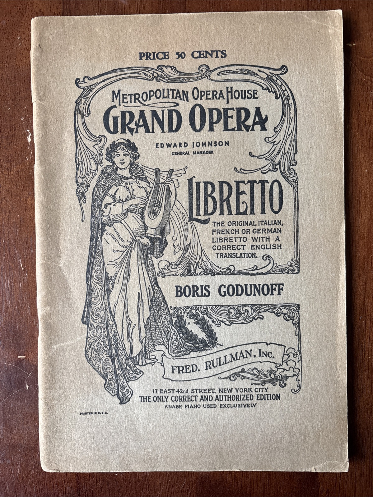 2 Metropolitan Opera House Libretto Thais Boris Godunoff Godounov Error Opera