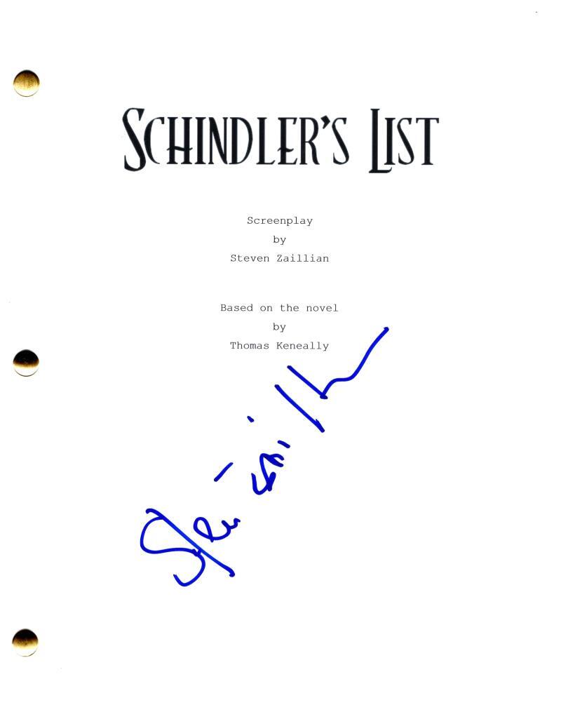 U27788 Steven Zaillian Signed Autograph Schindlers List Full Movie Scrip G2U