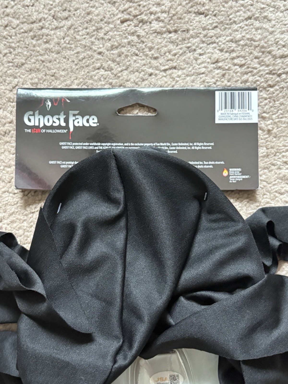 David Arquette Signed Autographed Ghost Face Mask Scream Dewey JSA WITNESS COA!