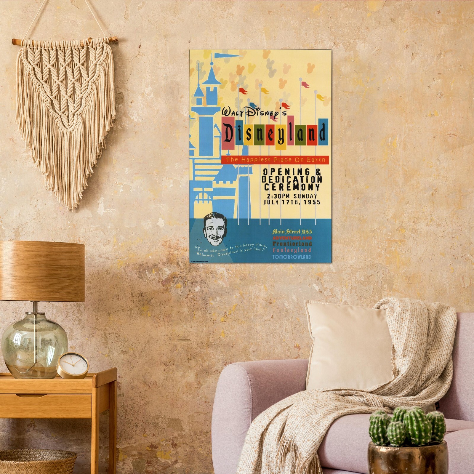 Disney Attraction Poster – Opening Ceremony – Disneyland Vintage Poster